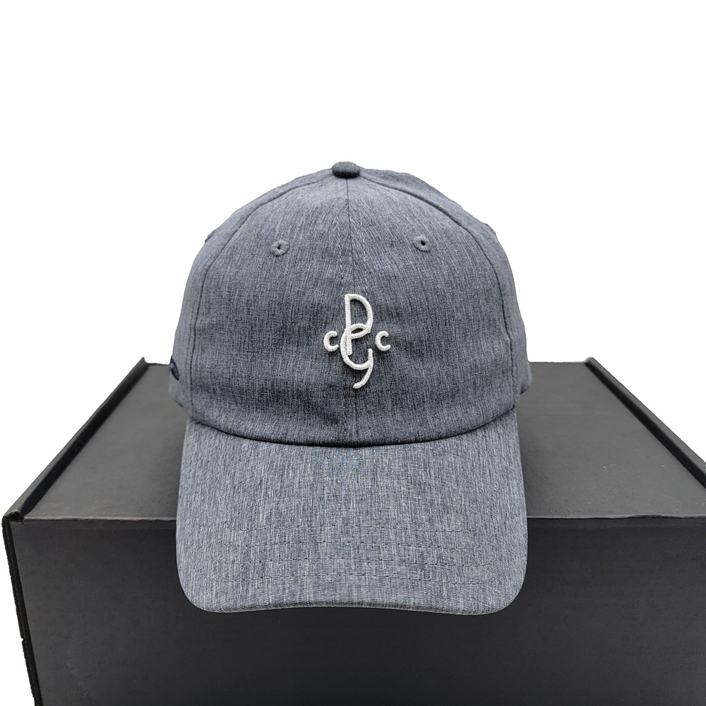 Pukka Hat Cap Strap Back Gray Heather Embroidered PG Logo Golf Athletic Mens